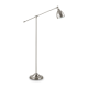 Μεταλλικό Φωτιστικό Δαπέδου Με Ρυθμιζόμενο Βραχίωνα Και Εσωτερικό Λευκό Σε Νίκελ Χρώμα 1XE27 NEWTON IDEAL LUX