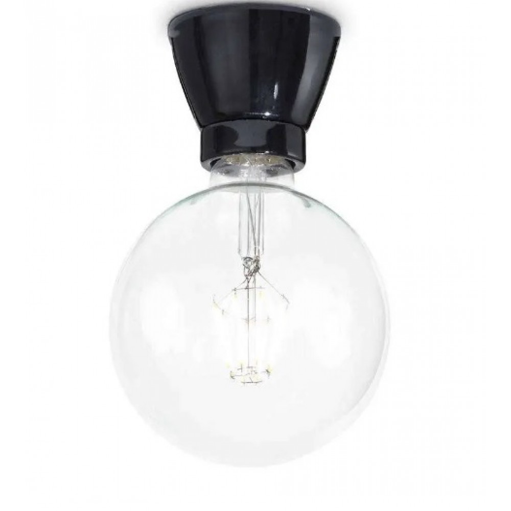 Πλαφονιέρα Σε Μαύρο Χρώμα Ø7,5 1 x 60W E27 WINERY AP1 IDEAL LUX