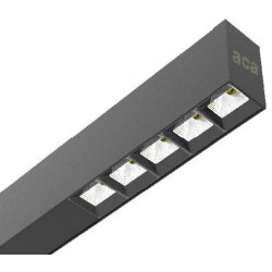 LED Γραμμικό Κρεμαστό Φωτιστικό 250 cm AISHAC Με Spot Φωτισμού Κλειστών Μοιρών