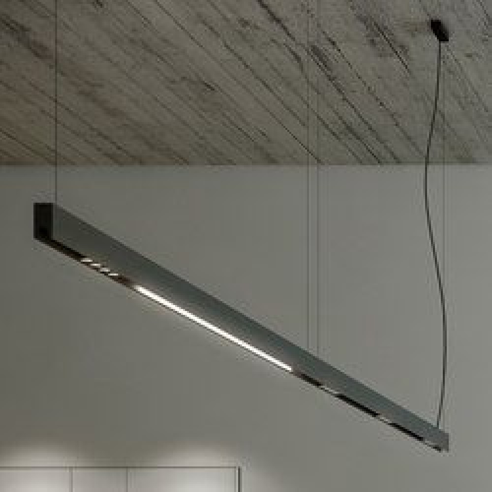 LED Γραμμικό Κρεμαστό Φωτιστικό 152 cm AISHAC Με Συνδυασμό Spot Φωτισμού Κλειστών Μοιρών και Γραμμικού Ενιαίου Φωτισμού