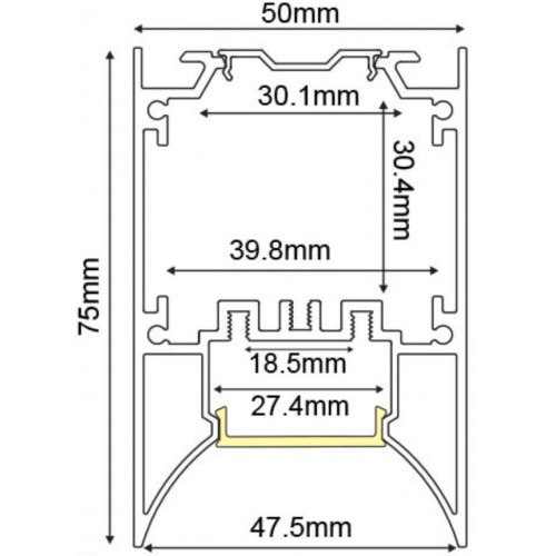 Επαγγελματικό LED Γραμμικό Κρεμαστό Φωτιστικό Σειρά LANKY Σε Διάφορα Μήκη