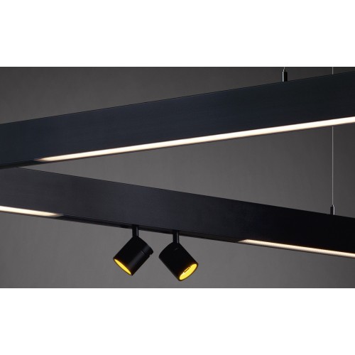 Επίτοιχο ή Κρεμαστό LED Γραμμικό Φωτιστικό MARLO Με 2 Σημεία Φωτισμού ενιαίος φωτισμός 120° και Θέσεις για Σπότ Ράγας