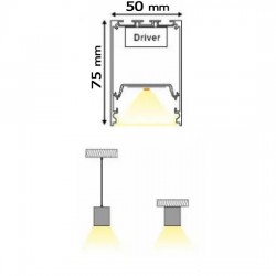Επαγγελματικό LED Γραμμικό Κρεμαστό Φωτιστικό Σειρά MILO Professional Σε Διάφορα Μήκη