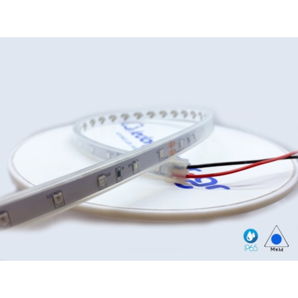 5 Μέτρα Led Ταινία 6W SMD 24V Αδιάβροχη IP65 Μπλε ACA