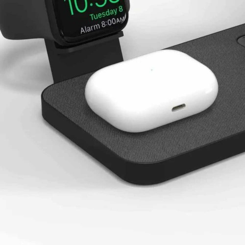 Mophie Snap+ 3 in 1 Charging Stand Οικιακός Μαγνητικός ταχυφορτιστής ισχύος 15W σε χρώμα γκρι