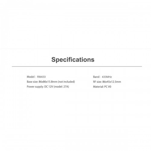 SONOFF RM433-BASE-R2 - Wall Base for RM433 Remote Controller