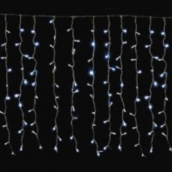 Κουρτίνα 240 LED 2x1m Επεκτεινόμενη Με Διάφανο Καλώδιο Αδιάβροχα IP44 Λευκό 7500K  Magic Christmas