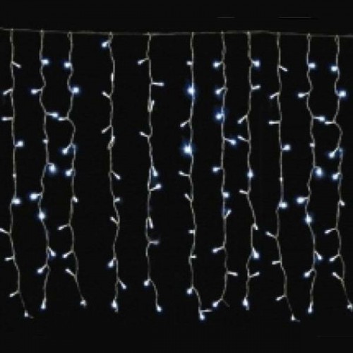 Κουρτίνα 240 LED 2x1m Επεκτεινόμενη Με Διάφανο Καλώδιο Αδιάβροχα IP44 Λευκό 7500K  Magic Christmas