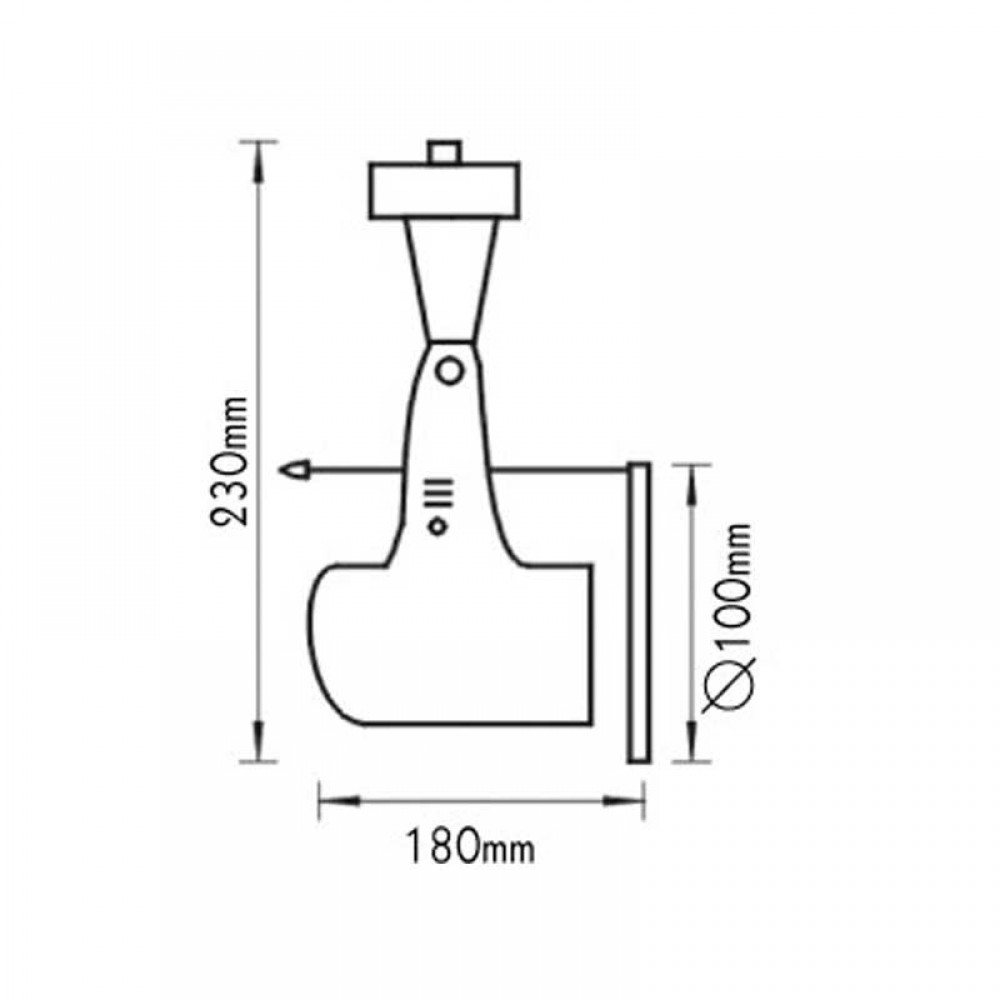 ΣΠΟΤ ΡΑΓΑΣ Τριφασικό 4 Καλωδίων E27 PAR38 ΓΚΡΙ - ACA