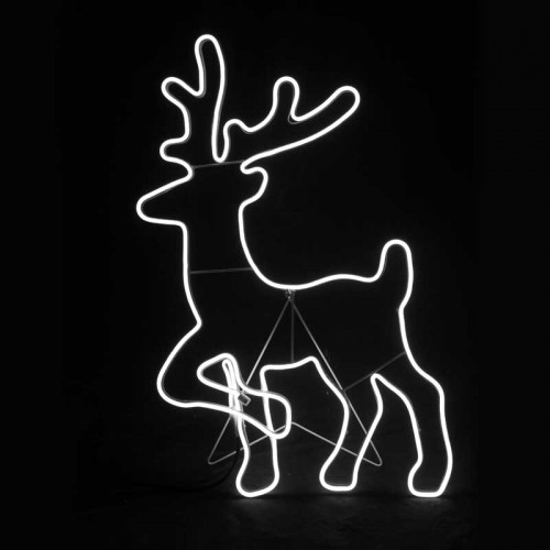 "STANDING REINDEER" 500LED ΣΧΕΔΙΟ 5m ΦΩΤΟΣΩΛΗΝΑΣ ΝΕΟΝ ΨΥΧΡΟ ΛΕΥΚΟ IP44 54x82cm 1.5m ΚΑΛΩΔΙΟ - ACA Christmas