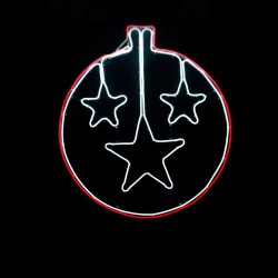 STAR BALL 700 NEON LED 7m NEON DOUBLE SMD ΚΟΚΚΙΝΟ+CW ΣΤΑΘΕΡΑ., IP44, 60X67CM, 1.5m ΚΑΛΩΔΙΟ - ACA Christmas