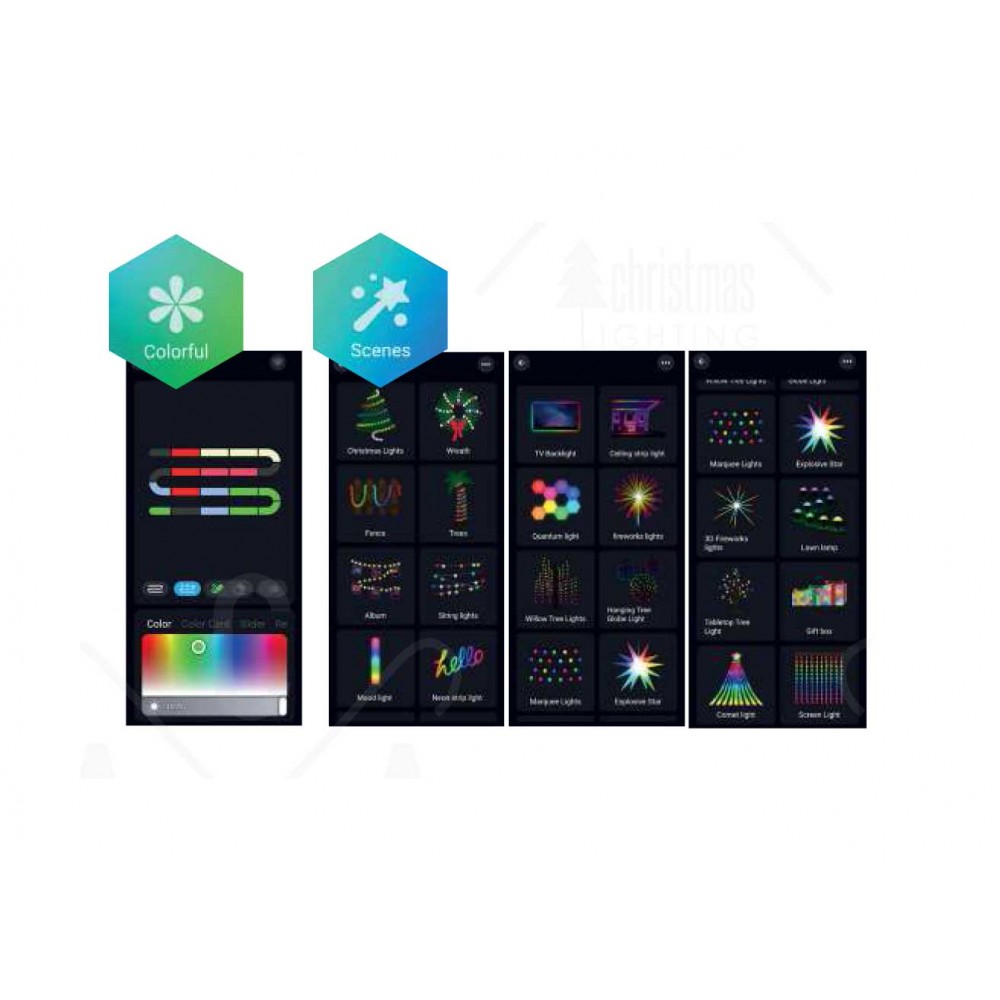 LED ΛΑΜΠΑΚΙΑ ΣΕ ΣΕΙΡΑ “SMART APP” 200RGB LED SMART STRING CONNECTABLE, 10m, USB, REMOTE & APP, IP44, 3m ΚΑΛΩΔΙΟ ΤΡΟΦΟΔΟΣΙΑΣ - ACA Christmas