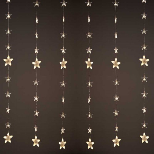 144LED ΚΟΥΡΤΙΝΑ ΛΑΜΠΑΚΙΑ 8 ΣΕΙΡΕΣ x 18 ΛΑΜΠΑΚΙΑ ΘΕΡΜΑ ΣΤΑΘΕΡΑ ΜΕ ΑΝΤΑΠΤΟΡΑ 24VDC - ΕΠΕΚΤΑΣΗ MAX 4ΣΕΤ IP44 200x150cm ΔΙΑΦΑΝΟ 3m ΚΑΛΩΔΙΟ- ACA