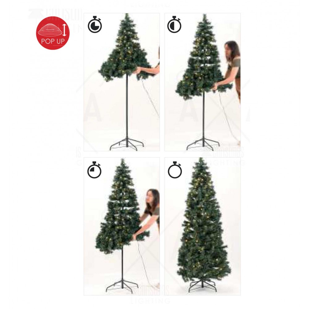 LAILIAS XMAS POP UP ΠΡΑΣΙΝΟ ΔΕΝΤΡΟ - 200 LED ΘΕΡΜΑ ΣΤΑΘΕΡΑ - Y210cm ΔΙΑΜΕΤΡΟΣ 86cm 2m ΚΑΛΩΔΙΟ  - ACA
