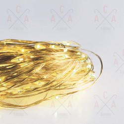 Fairy Lights Σειρά 100 LED Mini Λαμπάκια Ρεύματος , Χρυσό Καλώδιο Χαλκού Και 8 Προγράμματα, Θερμό Λευκό 13m 1.8W IP44 - ACA Christmas