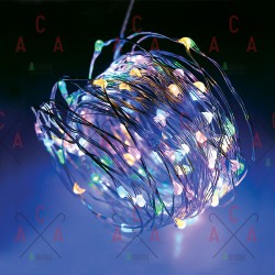 Fairy Lights 300 LED Mini Λαμπάκια σε Σειρά Ρεύματος , Ασημί Καλώδιο Χαλκού Και 8 Προγράμματα, RGBY 33m 7.2W IP44 - ACA Christmas