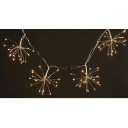 Fairy Lights 300 (15x20) CLUSTER MINI LED Λαμπάκια σε Σειρά Ρεύματος , Ασημί Καλώδιο Χαλκού Σταθερά, Θερμό Λευκό 4,2+1m 3,6W IP44 - ACA Christmas