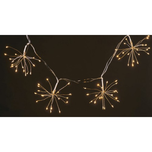 Fairy Lights 300 (15x20) CLUSTER MINI LED Λαμπάκια σε Σειρά Ρεύματος , Ασημί Καλώδιο Χαλκού Σταθερά, Θερμό Λευκό 4,2+1m 3,6W IP44 - ACA Christmas