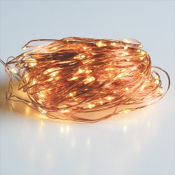 Fairy Lights 300 LED Λαμπάκια σε Σειρά Ρεύματος , Χάλκινο Καλώδιο Χαλκού Και 8 Προγράμματα, Θερμό Λευκό 30m+3m 7.2W IP44 - ACA Christmas
