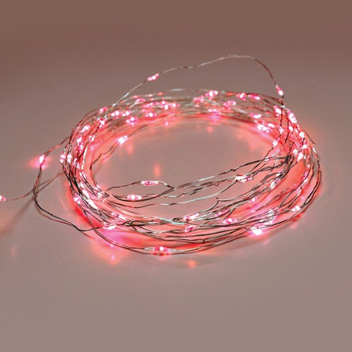 Fairy Lights 100 LED Λαμπάκια σε Σειρά Ρεύματος , Ασημί Καλώδιο Χαλκού Και 8 Προγράμματα, Κόκκινο 10m+3m 1,8W IP44 - ACA Christmas