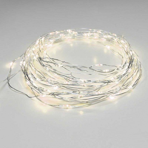 Fairy Lights 300 LED Λαμπάκια σε Σειρά Ρεύματος , Ασημί Καλώδιο Χαλκού Και 8 Προγράμματα, Θερμό Λευκό 30m+3m 7,2W IP44 - ACA Christmas