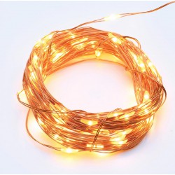 Fairy Lights 20 LED Λαμπάκια σε Σειρά Μπαταρίας, Χάλκινο Καλώδιο Χαλκού, Θερμό Λευκό 2m 1,2W IP20 - ACA Christmas