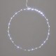 SILVER ROUND LED D40cm Λαμπάκια Με Καλώδιο Χαλκού Ασημί Και Αντάπτορα 3VDC IP44 Ψυχρό Λευκό - ACA