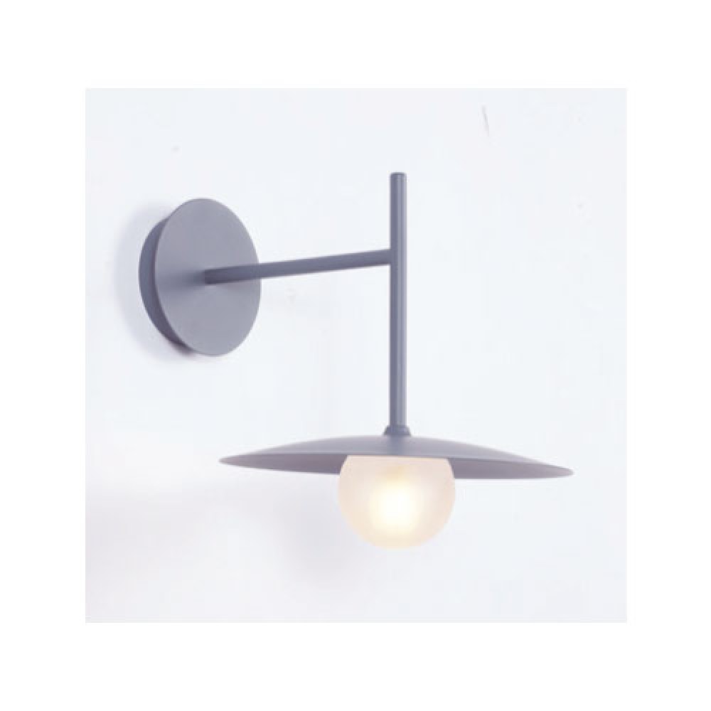 Επίτοιχο Φωτιστικό Μεταλλικό Με Γυαλί Αμμοβολή Σε Γκρι Χρώμα 1x G9 AFINAR - Aca Decor