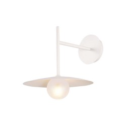 Επίτοιχο Φωτιστικό Μεταλλικό Με Γυαλί Αμμοβολή Σε Λευκό Χρώμα 1x G9 AFINAR - Aca Decor