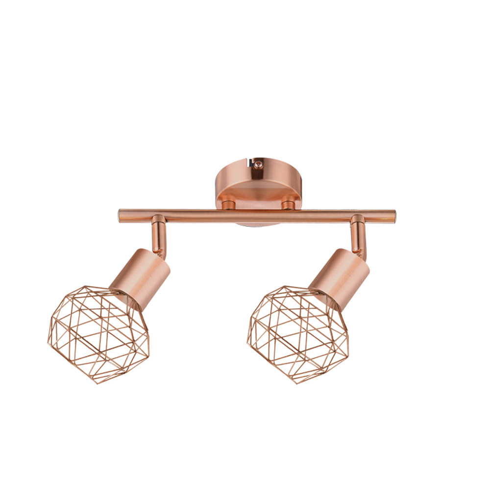 Σποτ Φωτιστικό Μεταλλικό Με Πλέγμα Σε Χάλκινο Χρώμα 2xE14 ALADDIN - ACA DECOR