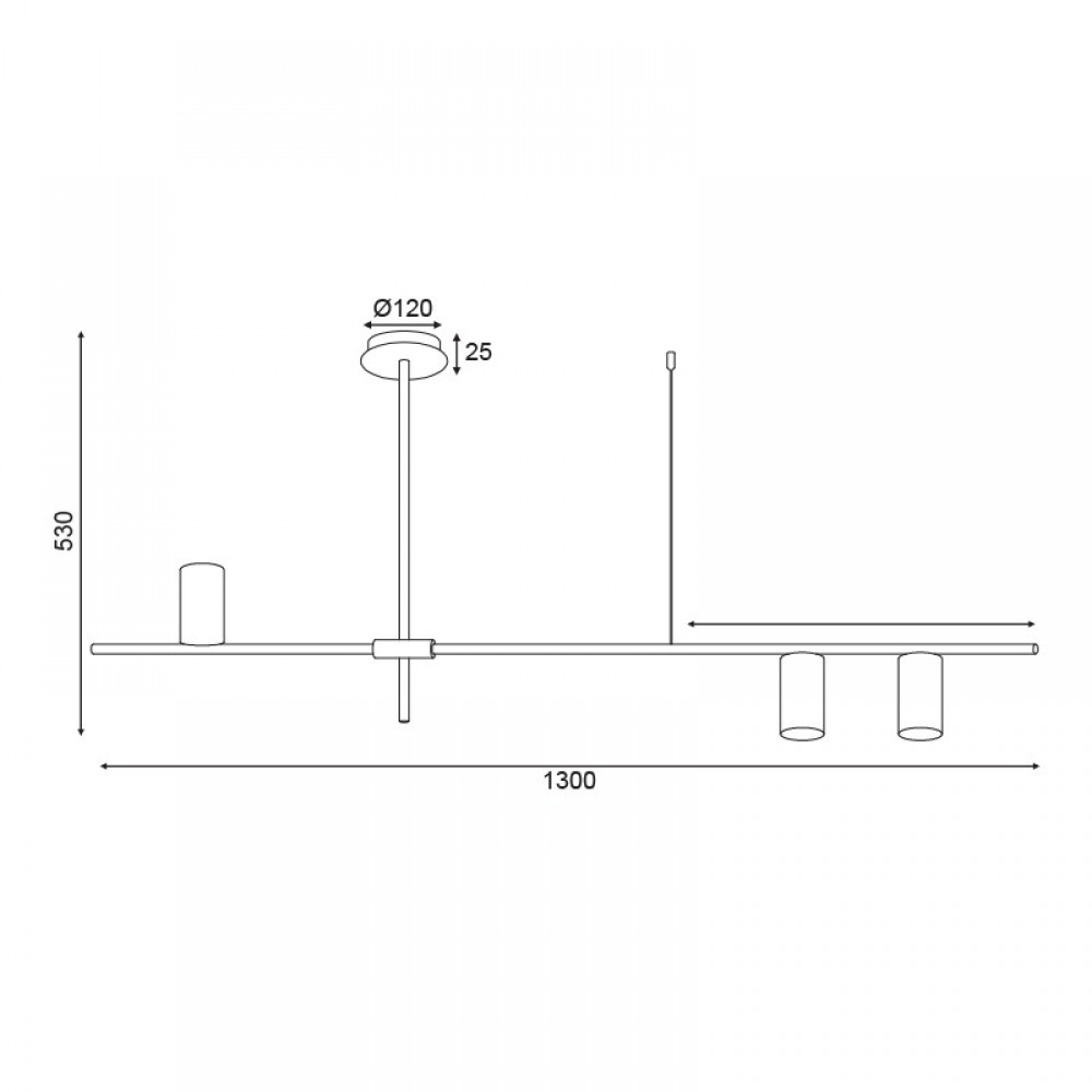 Φωτιστικό Οροφής Τρίφωτο Μεταλλικό Σε Χρυσό Χρώμα 3xGU10 ARISTO - ACA Decor