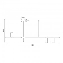 Φωτιστικό Οροφής Τρίφωτο Μεταλλικό Σε Χρυσό Χρώμα 3xGU10 ARISTO - ACA Decor
