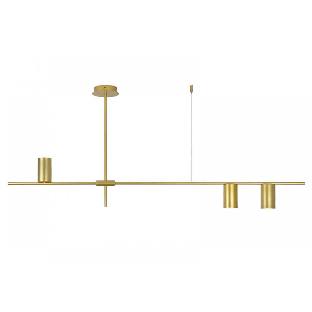 Φωτιστικό Οροφής Τρίφωτο Μεταλλικό Σε Χρυσό Χρώμα 3xGU10 ARISTO - ACA Decor