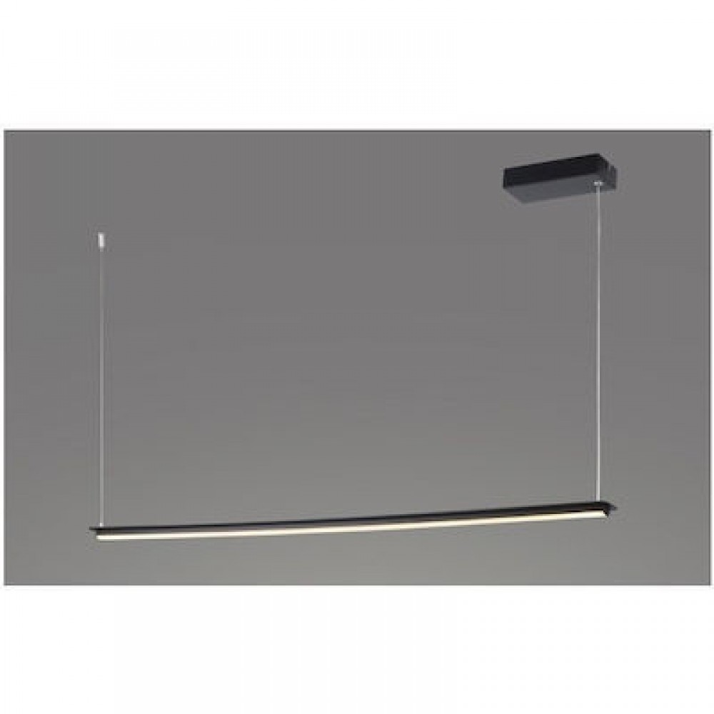 LED Κρεμαστό Φωτιστικό Γραμμικό Αλουμινίου Σε Μαύρο Χρώμα 20W 100cm ATLANTIS - ACA Decor