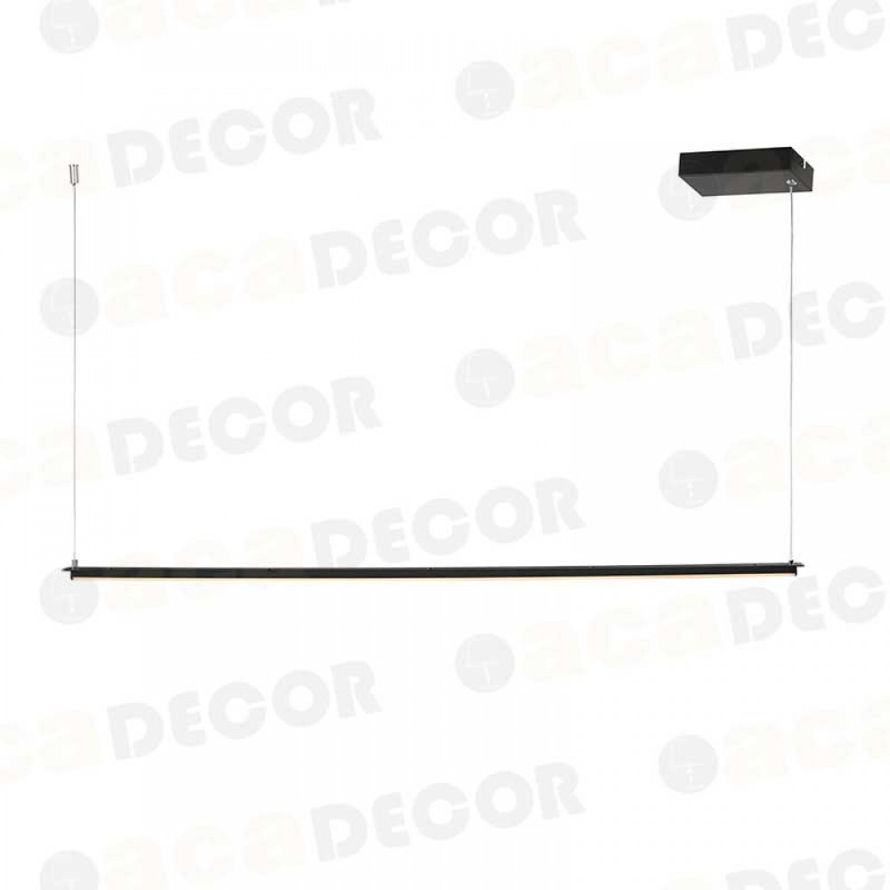 LED Κρεμαστό Φωτιστικό Γραμμικό Αλουμινίου Σε Μαύρο Χρώμα 20W 100cm ATLANTIS - ACA Decor