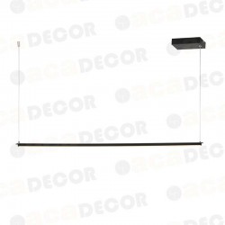 LED Κρεμαστό Φωτιστικό Γραμμικό Αλουμινίου Σε Μαύρο Χρώμα 20W 100cm ATLANTIS - ACA Decor