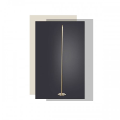 LED Φωτιστικό Δαπέδου Αλουμινίου Με Touch Dimmer Ορείχαλκος 18W 1440lm AVENUE - ACA Decor