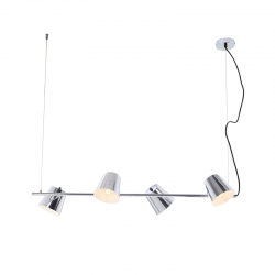 Κρεμαστό Φωτιστικό Μεταλλικό Πολύφωτο Χρώμιο 4xE14 AYRAN - ACA Decor