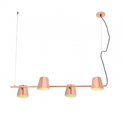 Κρεμαστό Φωτιστικό Μεταλλικό Πολύφωτο Χάλκινο 4xE14 AYRAN - ACA Decor