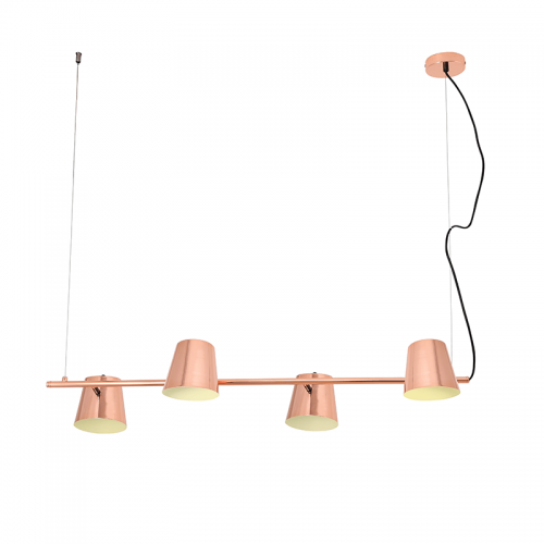 Κρεμαστό Φωτιστικό Μεταλλικό Πολύφωτο Χάλκινο 4xE14 AYRAN - ACA Decor