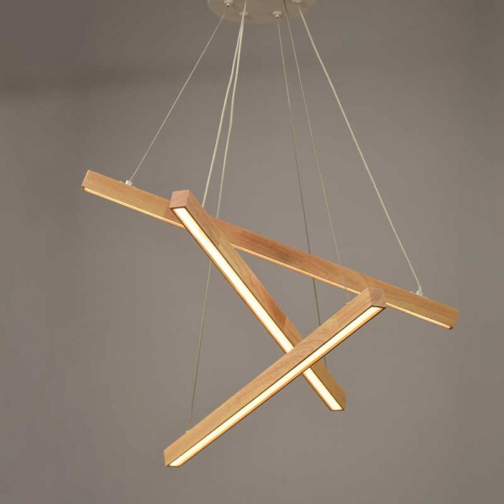 LED Φωτιστικό Οροφής Σε Φυσικό Ξύλο 27W CANELA - Aca Decor