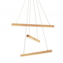 LED Φωτιστικό Οροφής Σε Φυσικό Ξύλο 27W CANELA - Aca Decor