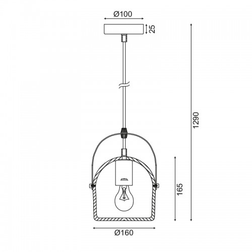 Κρεμαστό Φωτιστικό Μονόφωτο Γκρι Από Τσιμέντο Ø16cm 1xE27 CARAMELO - ACA Decor