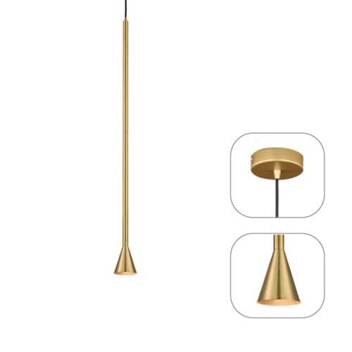 Κρεμαστό Φωτιστικό Μεταλλικό Χρυσό 1xGU10 CLOUZOT - Aca Decor