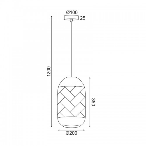 Μονόφωτο Κρεμαστό Φωτιστικό Από Ρατάν Λευκό Ø20cm 1xE27 COCONUT - ACA Decor