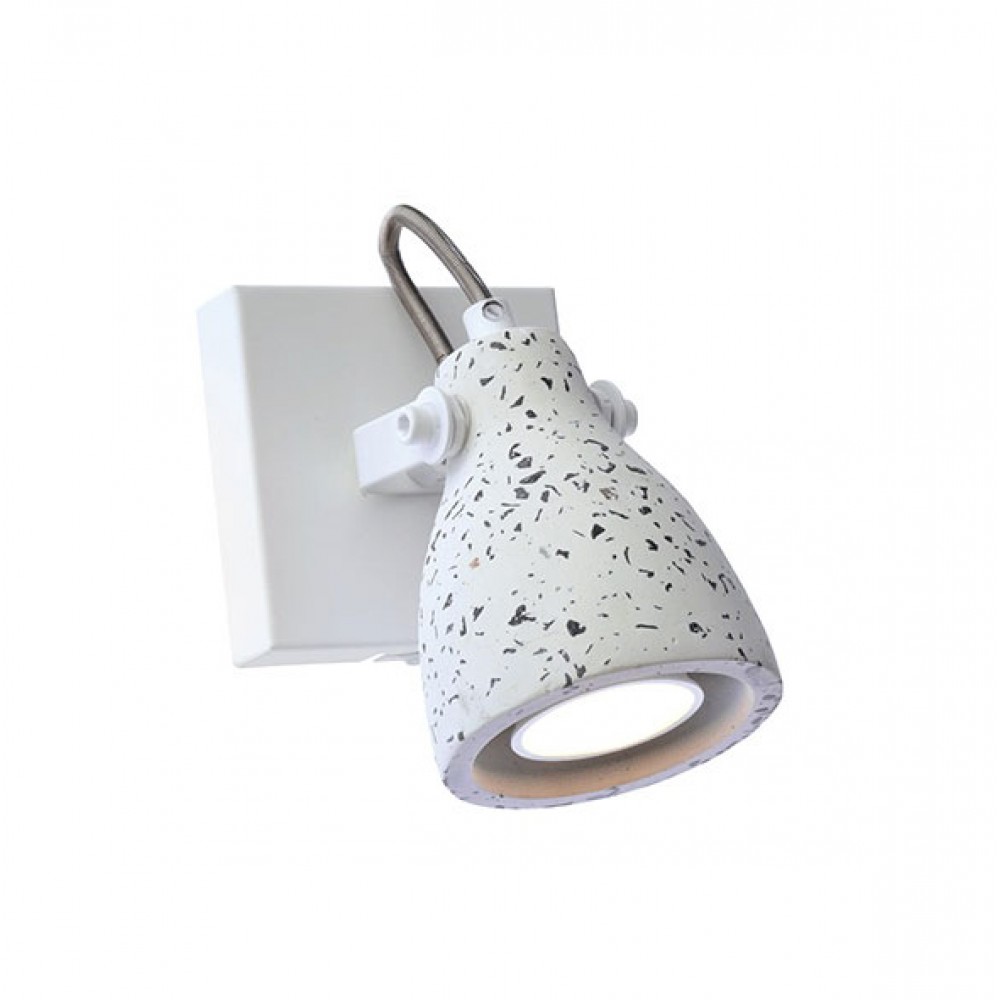 Σποτ Επίτοιχο - Οροφής Μονόφωτο Λευκό Terazzo 1XGU10 DINO - ACA Decor