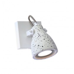 Σποτ Επίτοιχο - Οροφής Μονόφωτο Λευκό Terazzo 1XGU10 DINO - ACA Decor