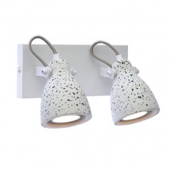 Σποτ Επίτοιχο - Οροφής Δίφωτο Λευκό Terazzo 2XGU10 DINO - ACA Decor