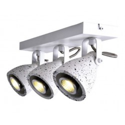 Σποτ Επίτοιχο - Οροφής Τρίφωτο Λευκό Terazzo 3XGU10 DINO - ACA Decor