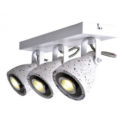 Σποτ Επίτοιχο - Οροφής Τρίφωτο Λευκό Terazzo 3XGU10 DINO - ACA Decor